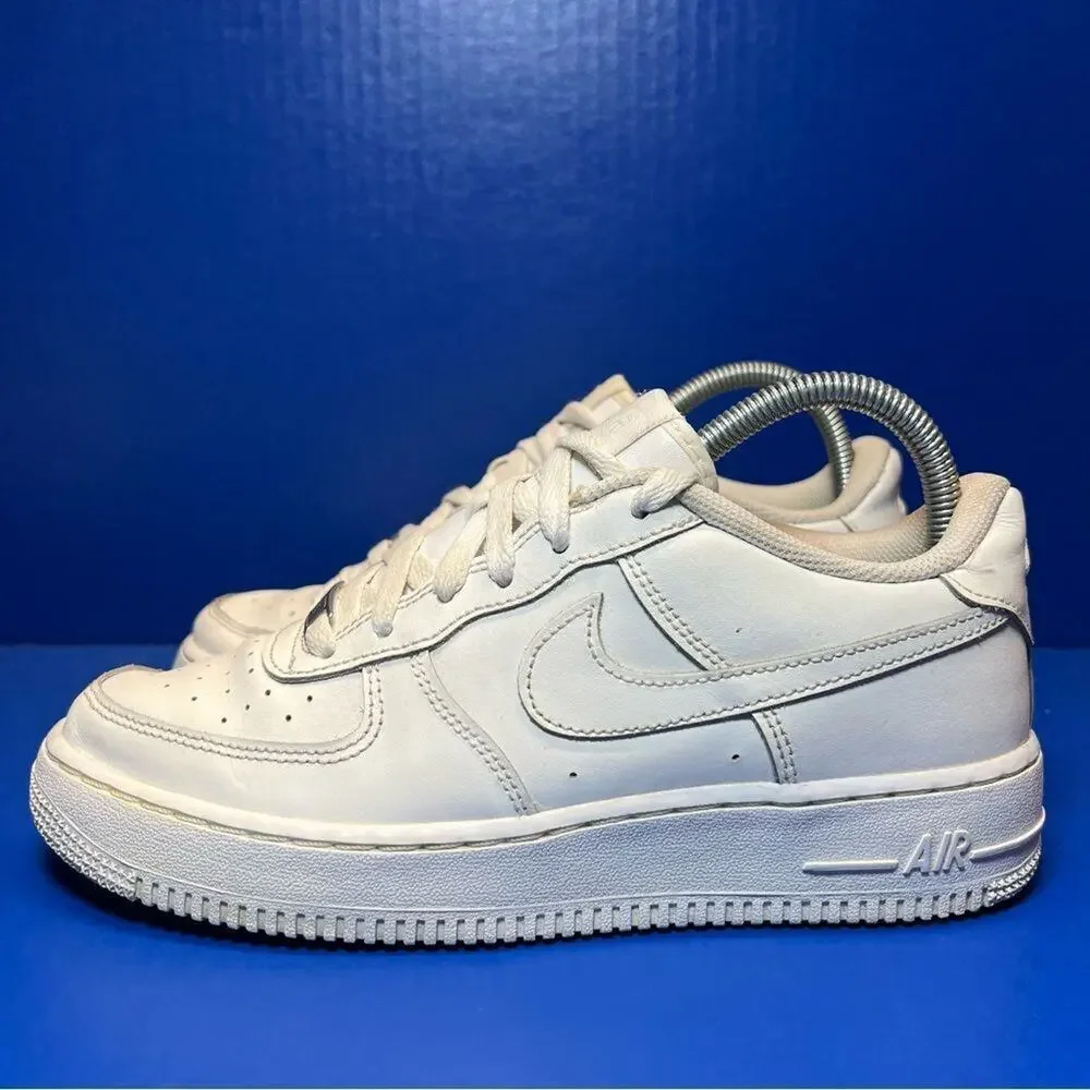 Nike Air Force 1‎ GS Triple White Low Sneakers Youth 6.5 Womens 8 314192-117